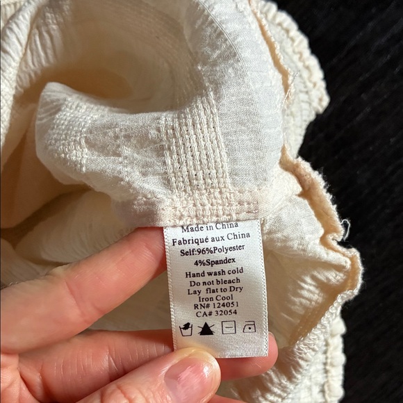 Cream cream Women's Top - Picture 3 of 5